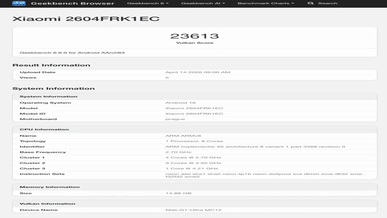 هاتف شاومي Redmi K90 Max يسجل أرقاماً قياسية في اختبارات الأداء العالمية